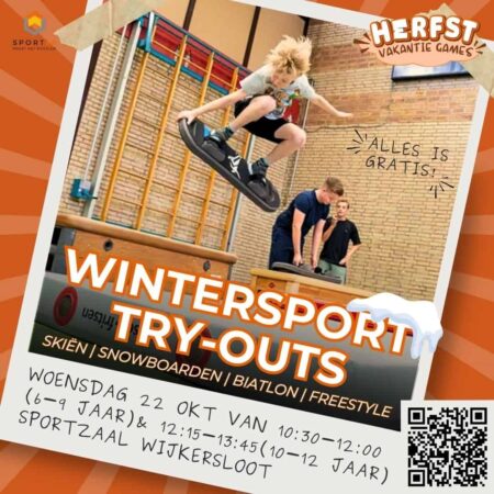 Herfstvakantie Games: Wintersport try outs 10 t/m 12 jaar